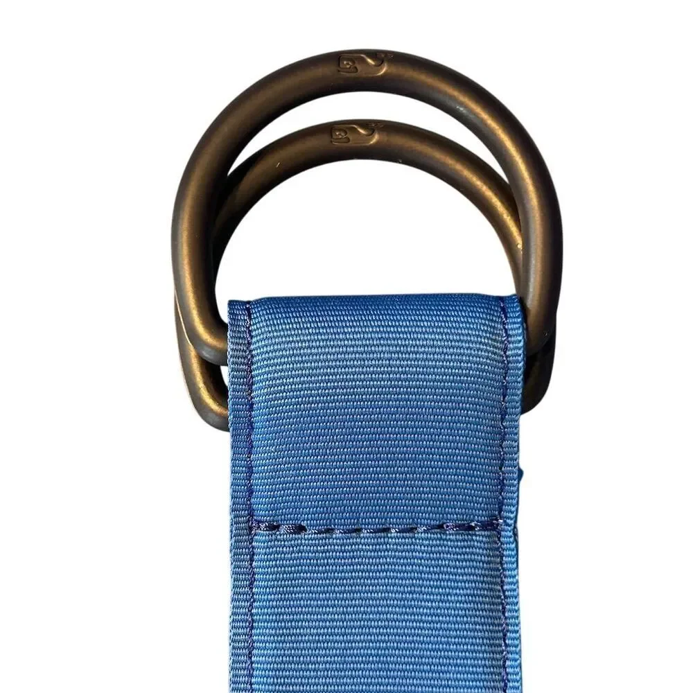 Vineyard Vines Men's Blue Fish Printed D-Ring Belt Size L 48‎ inches long